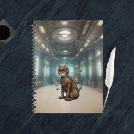 Cuaderno Gato de Steampunk de AI
