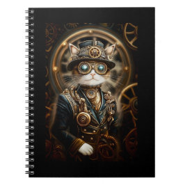 Cuaderno Gato de Steampunk en revista formal uniforme G4R