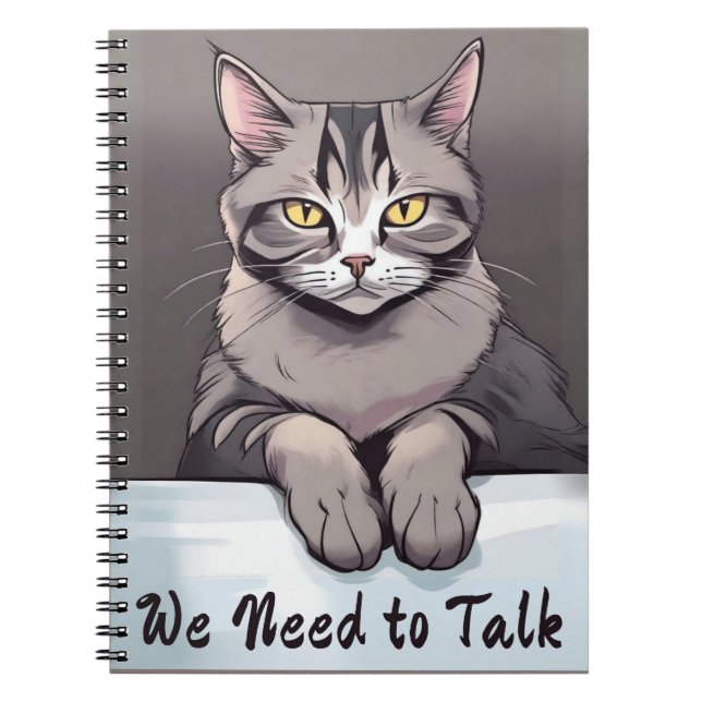Cuaderno Gato de Stern Tabby exige una conversación seria (Frente)