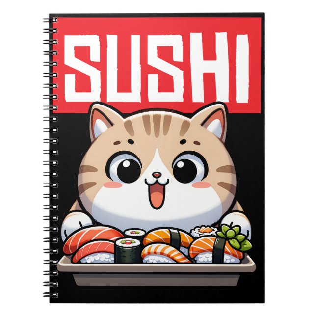 Cuaderno Gato de sushi (Frente)