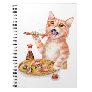 Cuaderno Gato de sushi