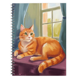 Cuaderno Gato de Tabú Naranja Acuarela Mascota