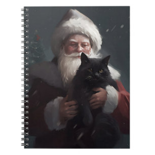 Cuaderno Gato de Tuxedo con Navidades festivos de Santa Cla