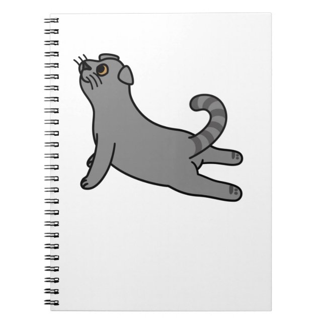 Cuaderno Gato de Yoga Pose Scottish Fold (Frente)