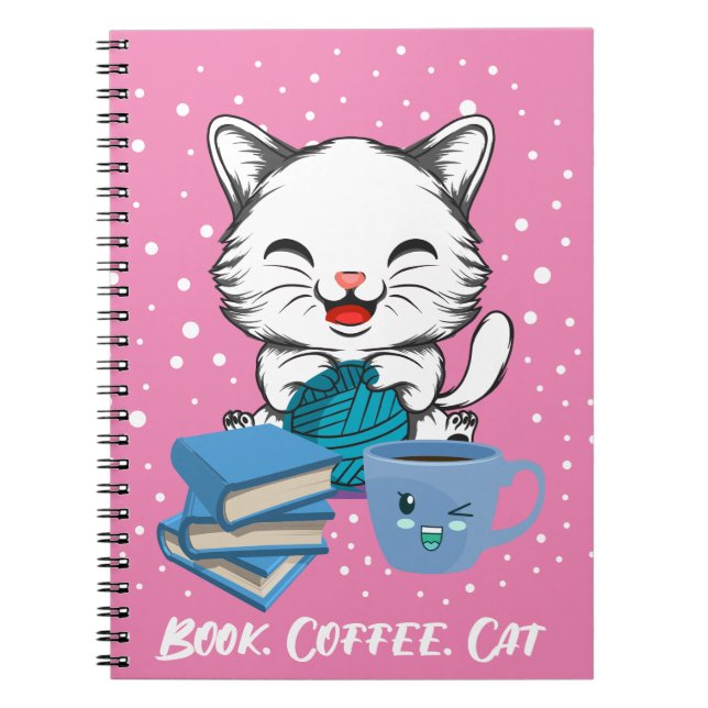 Cuaderno Gato del café del libro (Frente)