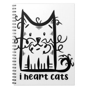 Cuaderno Gato Desgreñado Pelo Rizado Me Encantan Los Gatos