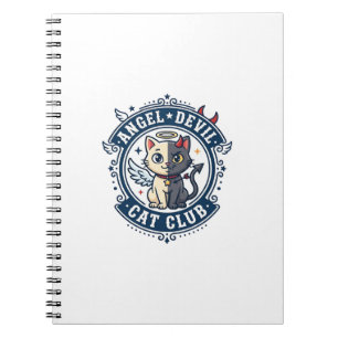 Cuaderno Gato Diablo Ángel Regalo para Mamá Gata - Gato Dia