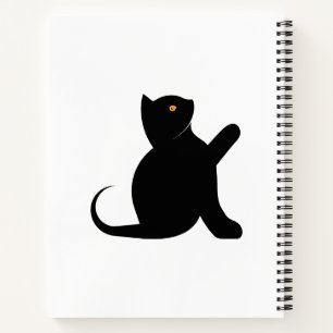 Cuaderno Gato diciendo hola