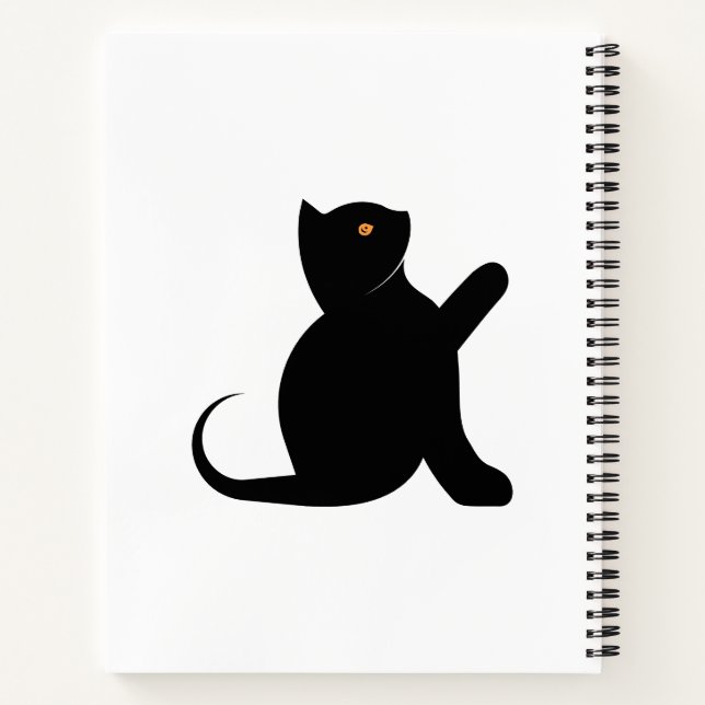 Cuaderno Gato diciendo hola (Reverso)