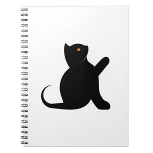 Cuaderno Gato diciendo hola