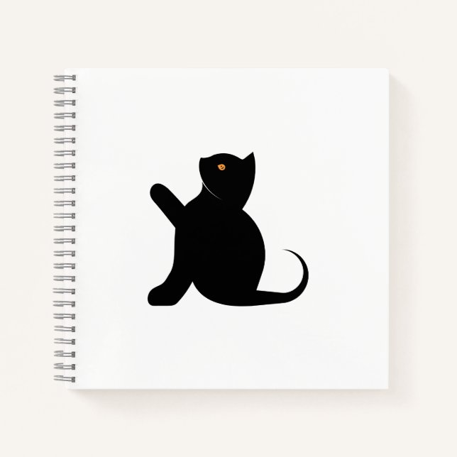 Cuaderno Gato diciendo hola (Anverso)