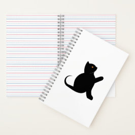 Cuaderno Gato diciendo hola