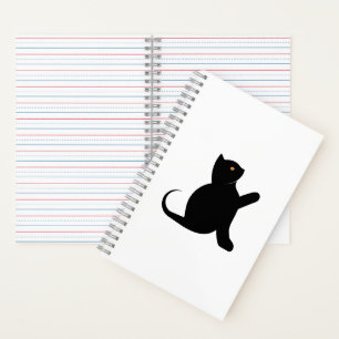 Cuaderno Gato diciendo hola