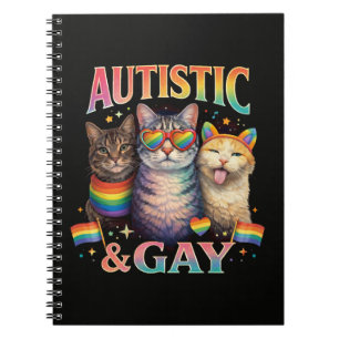 Cuaderno Gato Divertido Autista y Gay