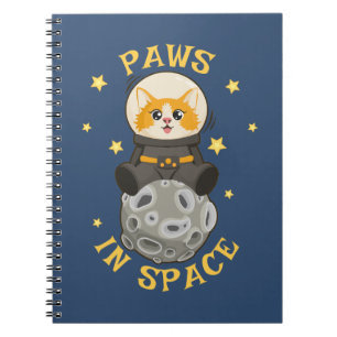 Cuaderno Gato divertido en el espacio Gato astronauta Anima