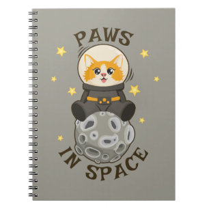 Cuaderno Gato divertido en el espacio Gato astronauta Anima