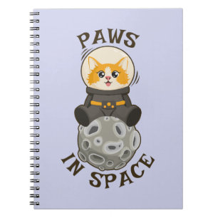 Cuaderno Gato divertido en el espacio Gato astronauta Anima
