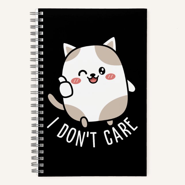 Cuaderno Gato Divertido Lindo Sarcástico Pulgar Arriba Cita (Anverso)