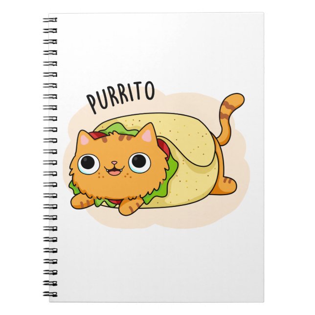 Cuaderno Gato Divertido Purrito Pun Pun de Burrito (Frente)