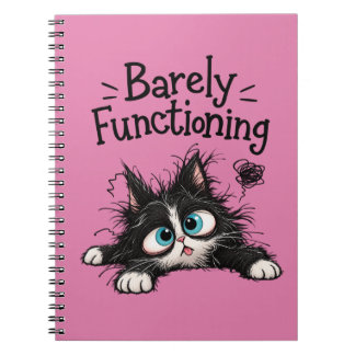 Cuaderno Gato Divertido y Lindo con Estrés Rosa Apenas Func