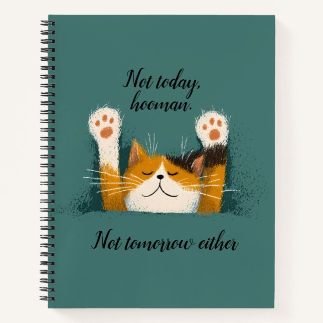 Cuaderno Gato divertido y lindo durmiendo (Anverso)
