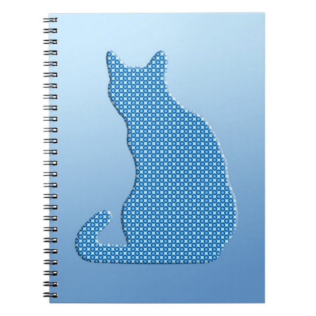 Cuaderno Gato Dotty - tonos azules (Frente)