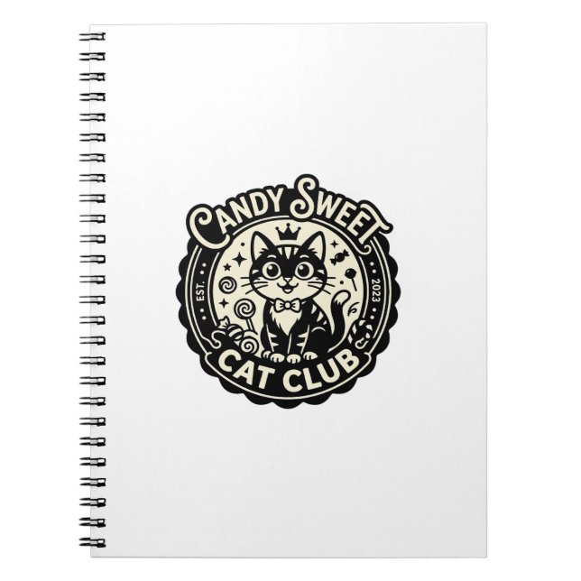 Cuaderno Gato Dulce Caramelo Gráfico Divertido - Gato Dulce (Frente)