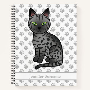 Cuaderno Gato egipcio Mau de dibujos animados lindo ahumado