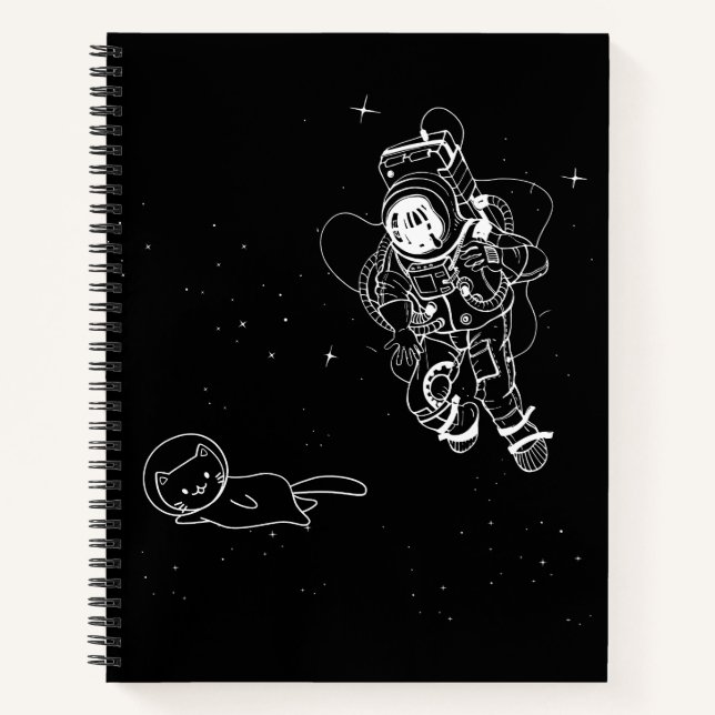 Cuaderno Gato en el espacio (Anverso)