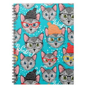 Cuaderno Gato en el gorra