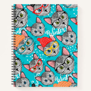 Cuaderno Gato en el gorra