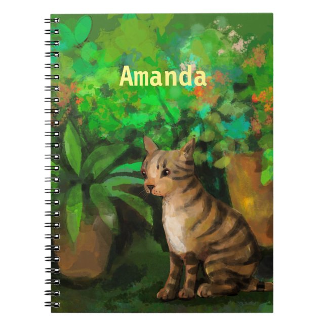 Cuaderno Gato en el jardín (Frente)