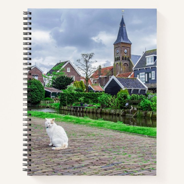 Cuaderno Gato en el pueblo pesquero tradicional (Anverso)