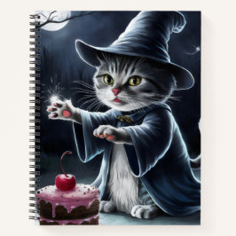 Cuaderno Gato en Halloween.