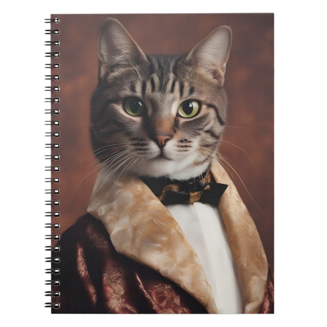 Cuaderno Gato en la Chaqueta de Fumar (Frente)