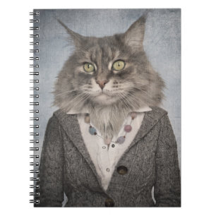 Cuaderno Gato en ropa