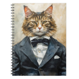 Cuaderno Gato en un traje