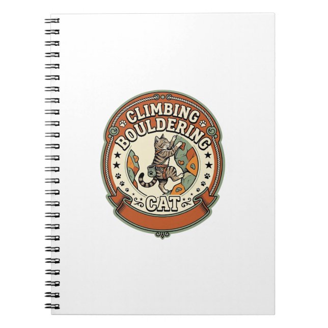 Cuaderno Gato escalando roca Gato escalando roca Vi (Frente)