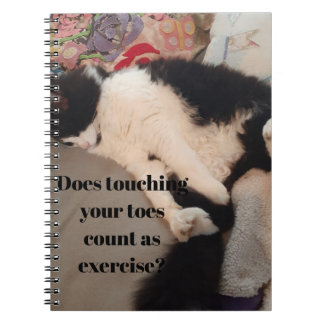 Cuaderno Gato esmoquin cita divertida Gatos negros y blanco