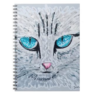 Cuaderno Gato Esponjoso de Ojos Azules