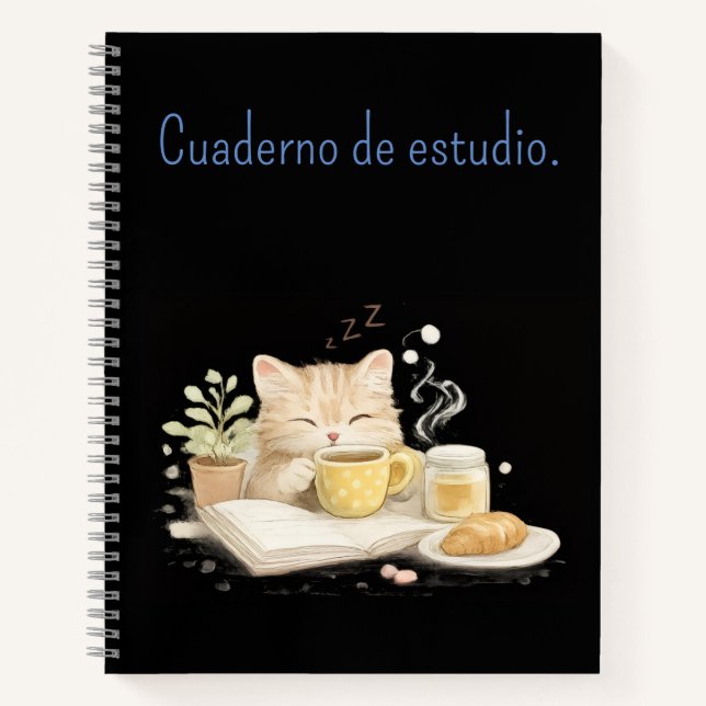 Cuaderno gato estudio (Anverso)