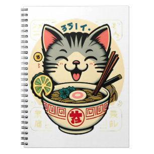 Cuaderno Gato Fideo Anime Japonés ga Kawaii Cat