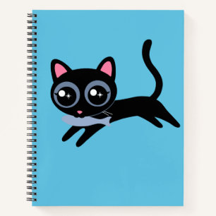 Cuaderno Gato Gatito Adorable con Regalo de Pescado para Ni