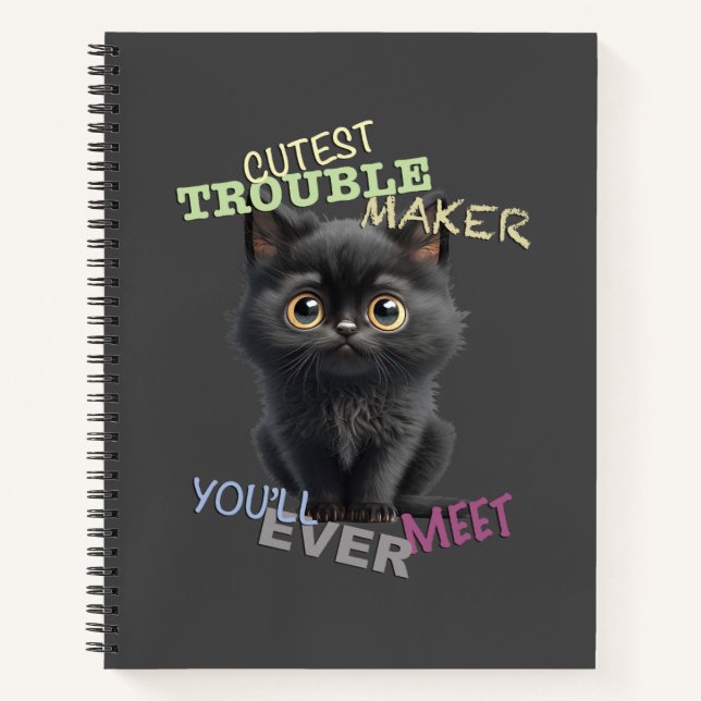 Cuaderno Gato Gatito Gatito Menor Problema Maker Aburrido D (Anverso)