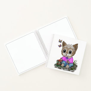 Cuaderno Gato Gatito Lindo y Mariposa