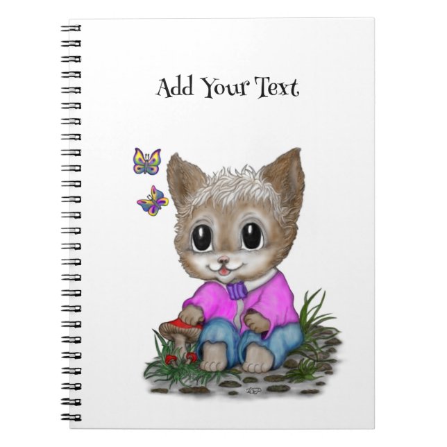 Cuaderno Gato Gatito Lindo y Mariposa (Frente)