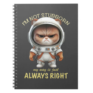 Cuaderno Gato Gatito No soy testarudo Mi Camino Siempre Est