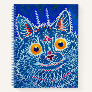 Cuaderno Gato gótico azul