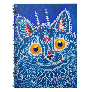 Cuaderno Gato gótico azul