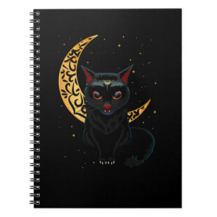 Cuaderno Gato gótico negro Crescent Wicca Gótico Kitten